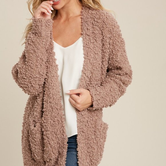 Bluivy Fluffy Bouclé Open Front Cardigan - Picture 2 of 2